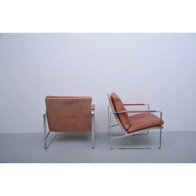Set of Vintage Lounge Chairs by Preben Fabricius & Jørgen Kastholm for Knoll For Sale - Image 4 of 14