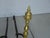 1970s Pair of Vintage American Federal Brass Andirons W Wrought Iron Log Holders For Sale - Image 5 of 9