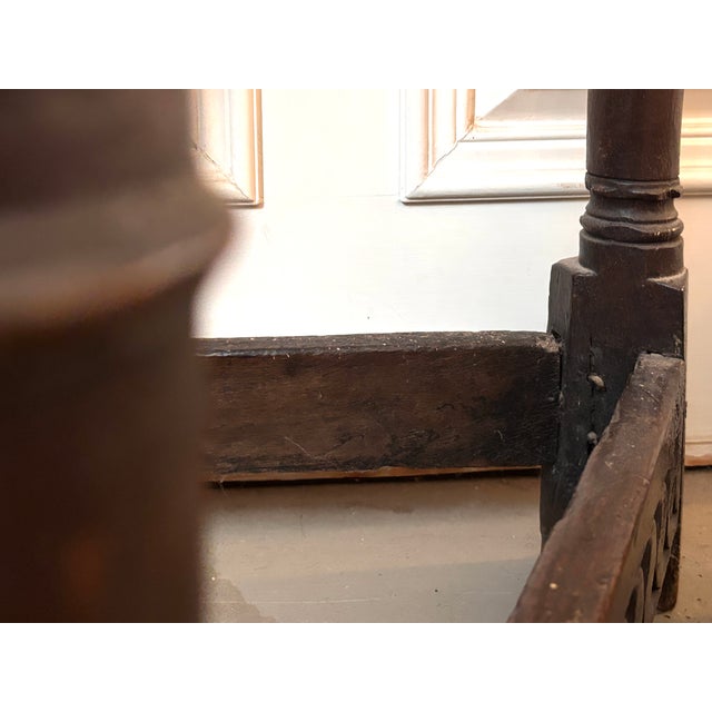 Antique Jacobean James I Joined Oak Console Table With Drawer For Sale - Image 10 of 12