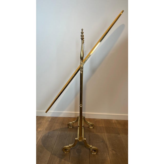 Late 19th Century Large Empire style Psyche mirror in bronze and brass For Sale - Image 5 of 12