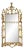 Chippendale Handcrafted Rectangular Gold Foil Wood Mirror, Spain, 1970s For Sale