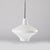 Vintage Pendant Lamp in White Glass by Valasske Mezirici, Czechoslovakia, 1960 For Sale - Image 4 of 4