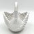 Shafford China Vintage Shafford White Ceramic Basketweave Swan Planter Bowl Centerpiece For Sale - Image 4 of 12