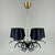 This unusual chandelier was designed and manufactured in france in the 1950s. It features a black lacquered cast iron...