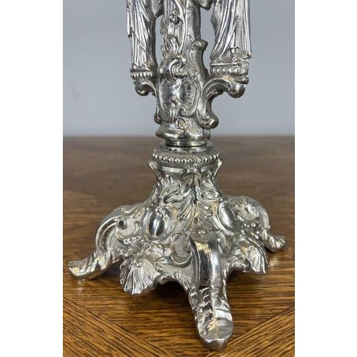 Vintage French Style Religious Cross with Ornate Base For Sale - Image 9 of 12