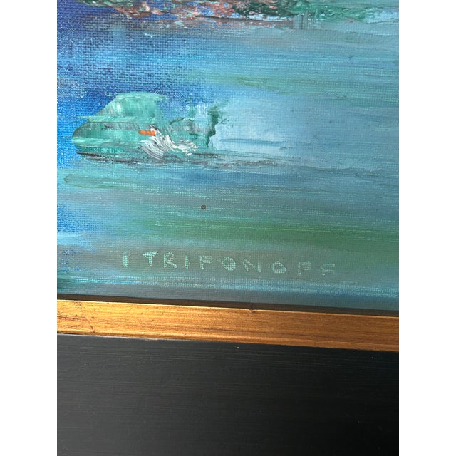 2010s Contemporary Original California Impressionist Oil Painting Water Lillies For Sale - Image 5 of 5