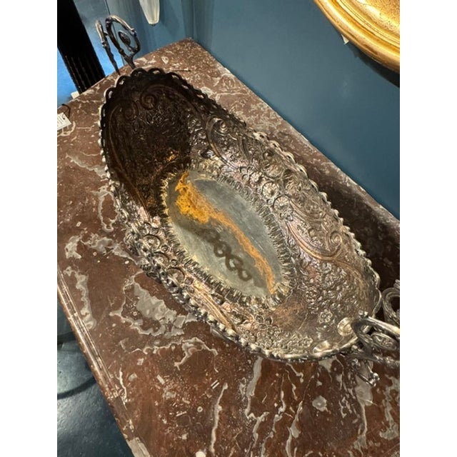 Fine Quality 19th C. Austrian Silver Plate Jardiniere For Sale In Dallas - Image 6 of 7