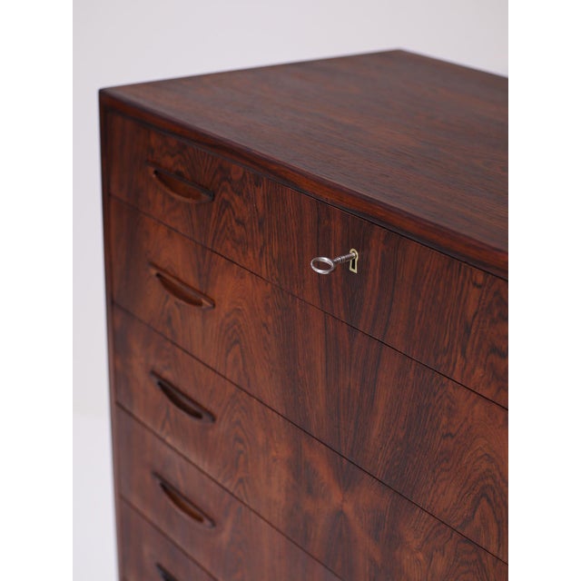 Wood Rosewood Chest of Drawers by Henry Rosengren Hansen, 1960s For Sale - Image 7 of 18