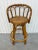 Vintage Rattan Swivel Bar Stools - Set of 3 For Sale - Image 4 of 6