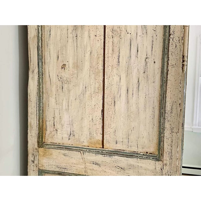 Wood Monumental Late 18th Century French Provincial Painted Louis XV Armoire, Circa 1770–1800 For Sale - Image 7 of 18