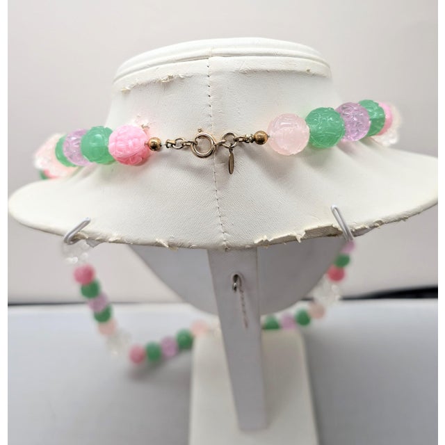 Mid-Century Modern Vintage 1960s Signed Cadoro Beaded Sautoir Necklace For Sale - Image 3 of 10