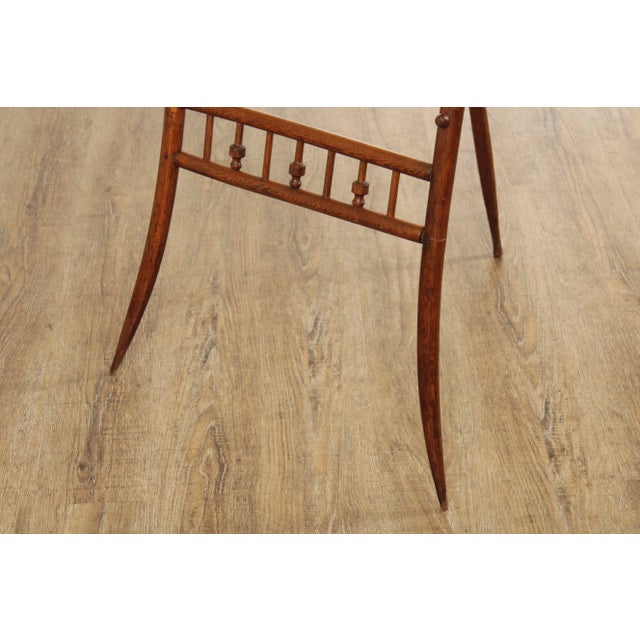 Antique Victorian Stick & Ball Oak Easel For Sale - Image 10 of 12