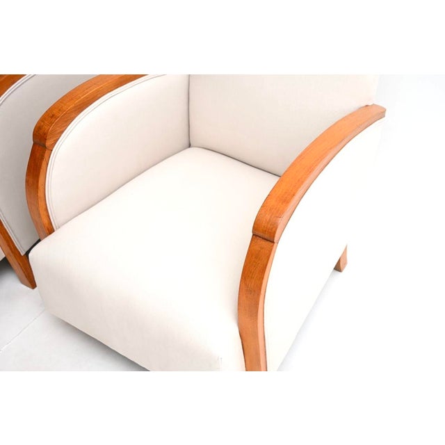 Wood Swedish Art Deco Lounge Chairs in Walnut, 1930, Set of 2 For Sale - Image 7 of 9