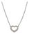 Mid 20th Century Tiffany & Co. Metro Diamond 18k White Gold Heart Pendant Necklace For Sale