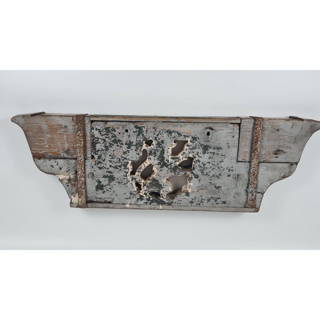 Brown Antique Wooden Pediment with Lion, 1700s For Sale - Image 8 of 16