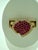 Red 2 Carat Ruby and 0.75 Carat Diamond 18 Karat Rose Gold Heart Shape Ring For Sale - Image 8 of 8