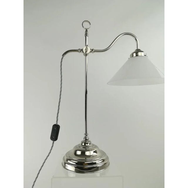 Height Adjustable Chrome Plated Mens Desk Lamp, 1930 For Sale - Image 6 of 9