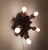 Burgundy Mid-Century Ceiling or Wall Light Florentine Design 5 Flames 70s For Sale - Image 8 of 12