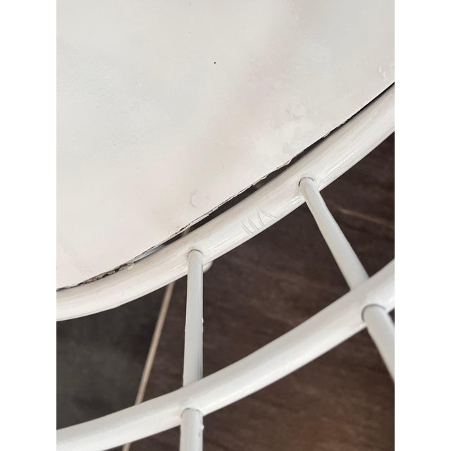 White mid-century armchair, 1950s Metal, has been repainted Provenance: Palais Auersperg