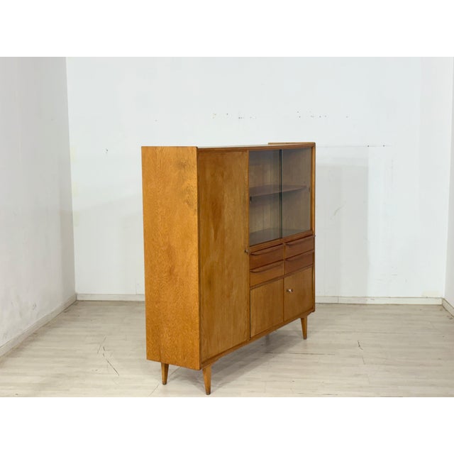 Mid-Century Oak Highboard, 1960s For Sale - Image 11 of 16