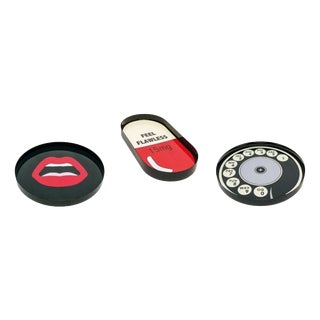 Temptations Trays in Powder-Coated Aluminum by Altreforme, Set of 3 For Sale