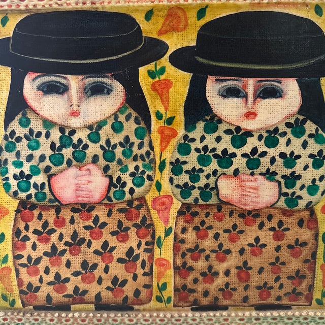 1980s Folk Art Figurative Storage Box For Sale - Image 10 of 12