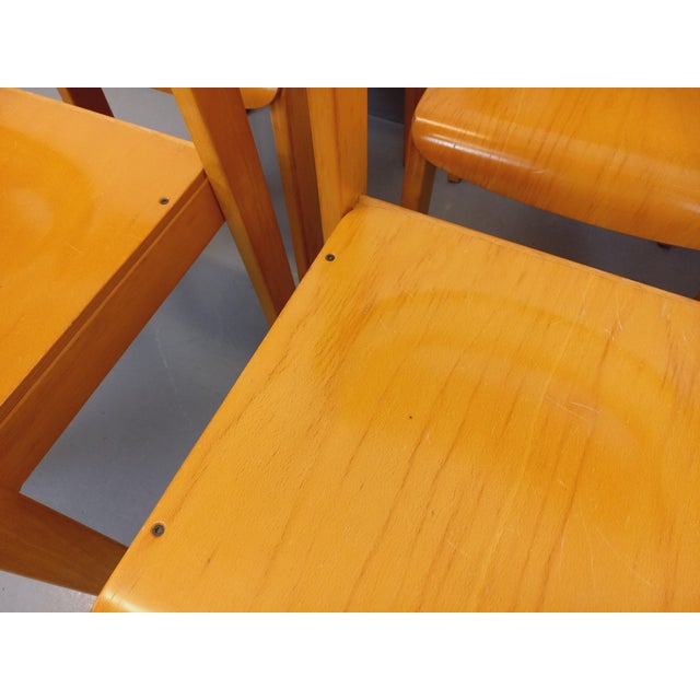 Vintage Beechwood Chairs, 1970s, Set of 6 For Sale - Image 17 of 18