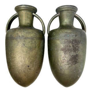 Antique Pair of Silver-Plated Amphorae Attributed to WMF For Sale