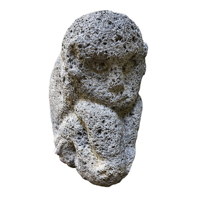 Vintage Lava Rock Carving 10.5" Tall and Weighs 20 Lb. Chairish