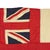 This vintage British White Ensign flag is made from a sheer woolen cloth in yellowed off-white, with fully sewn design...