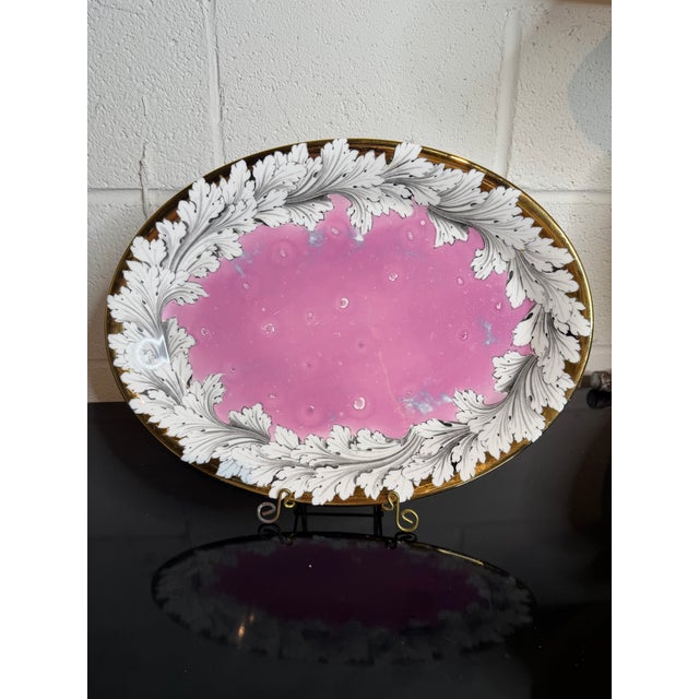 A very unique platter, very much in the style of Piero Fornasetti, designed and created by Brenda Taylor England for the...