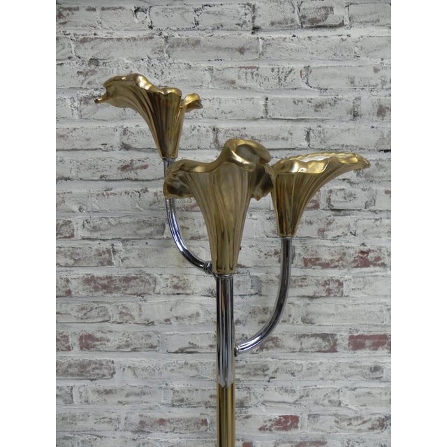Vintage Italian Calla Lily Floor Lamp, 1970s For Sale - Image 13 of 18