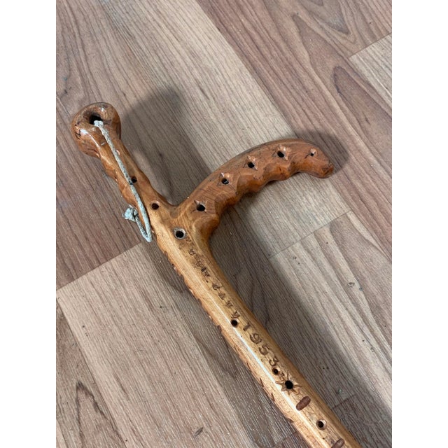 1950s C. 1950s Hand Carved Folk Art Canes / Sticks by Joseph Deveau - Set/3 For Sale - Image 5 of 13