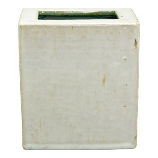 Chinese Pillow Vase Pale Green Circa 1900 For Sale