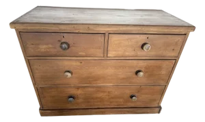 Two Over Two Drawers - Antique Pine Chest of Drawers From England