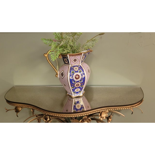 Gold Fine 1950s Gilt Metal Shel With Elgomise Mirror Top For Sale - Image 8 of 10
