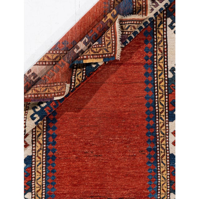 Textile Antique Circa 1900 Red Caucasian Kazak Hand Knotted Rug 5ft 5in X 6ft 9in For Sale - Image 7 of 10