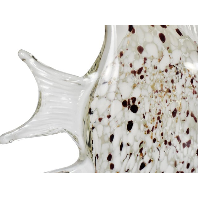 Mid 20th Century Vintage Large Hand-Blown Glass Art Fish Figurine For Sale - Image 5 of 7