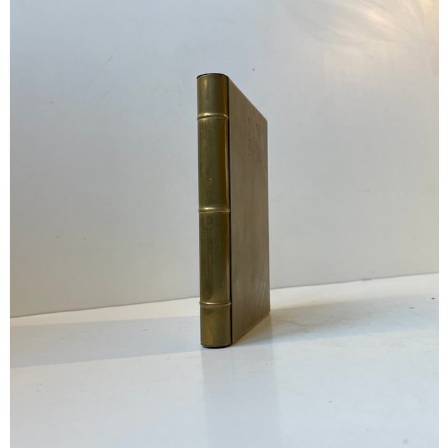 Metal Concealed Guilloché Brass Box, 1930s For Sale - Image 7 of 8