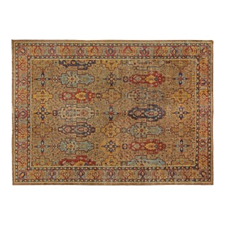 Early 20th Century Colorful Indian Handmade Wool Carpet For Sale