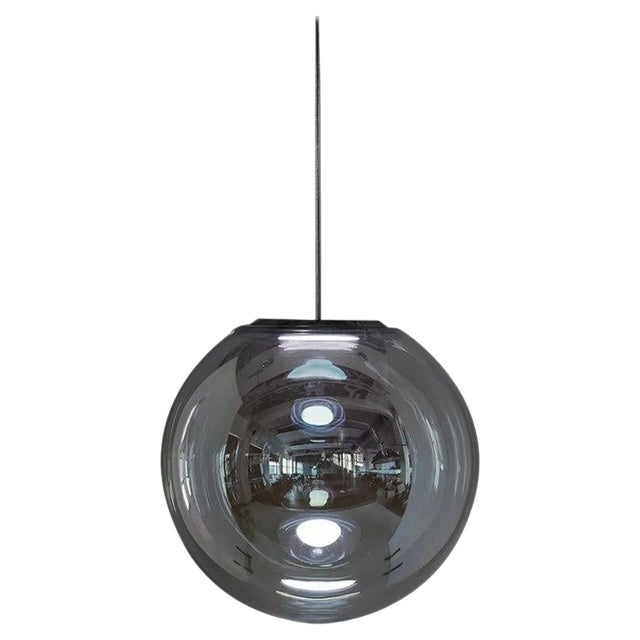 Silver-Grey Iris Globe 40 Pendant by Sebastian Scherer For Sale