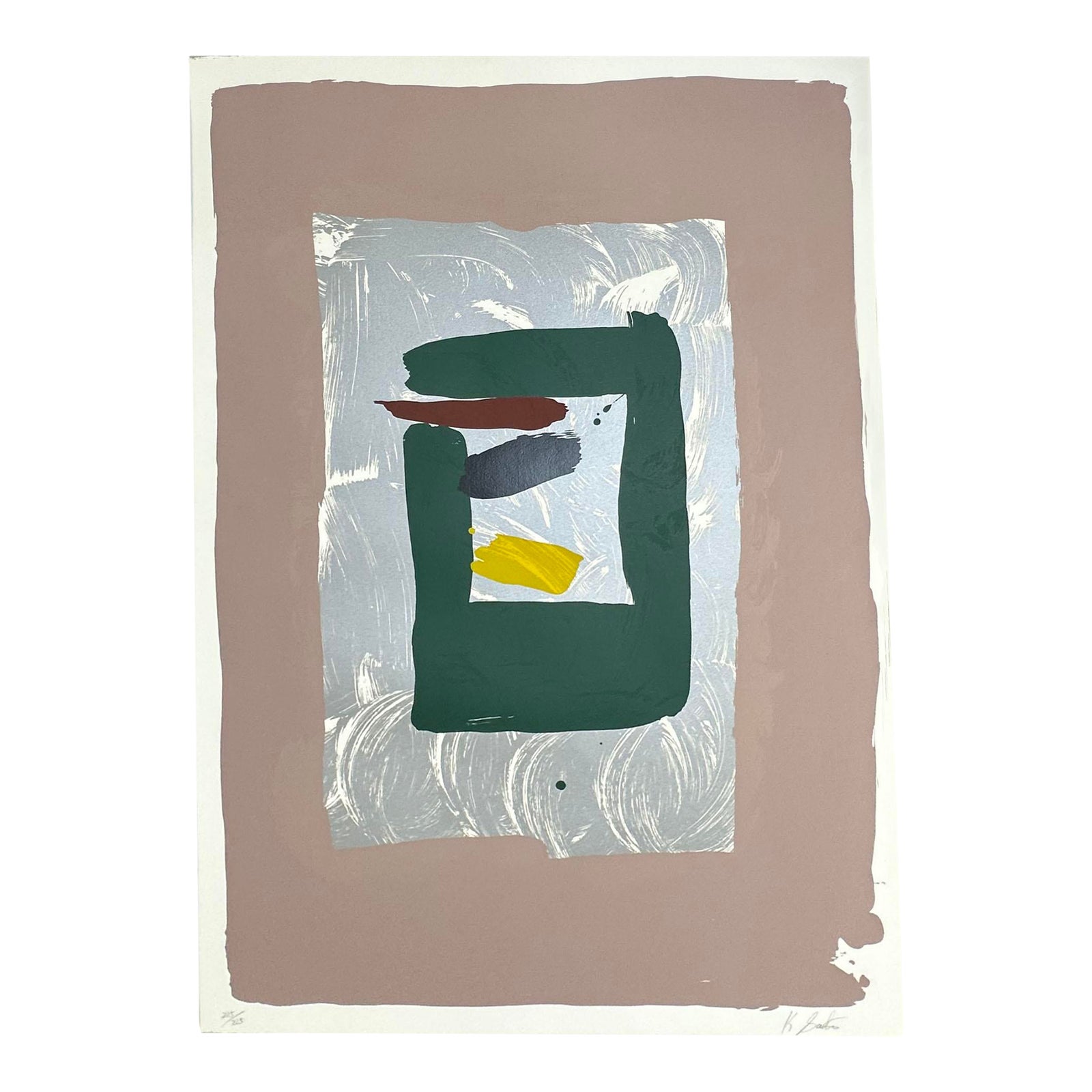 Limited Edition Abstract Serigraph by Kikuo Saito | Chairish