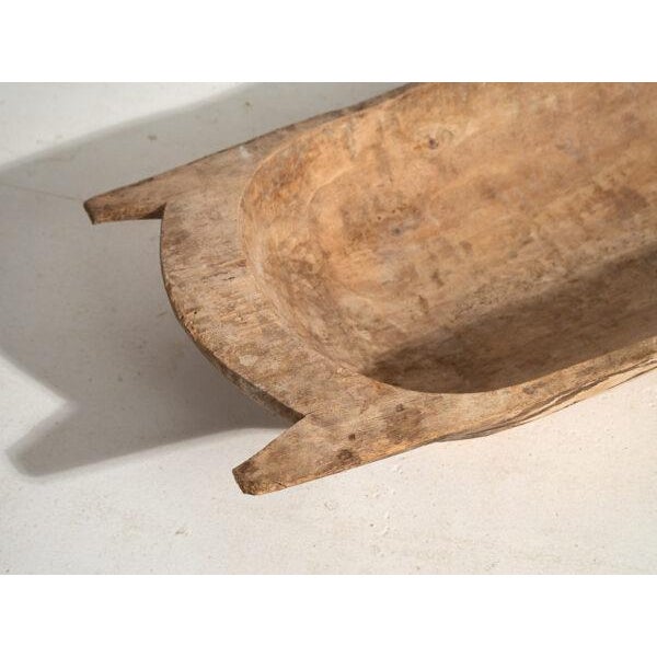 Antique Oval Wooden Bowl For Sale - Image 4 of 10
