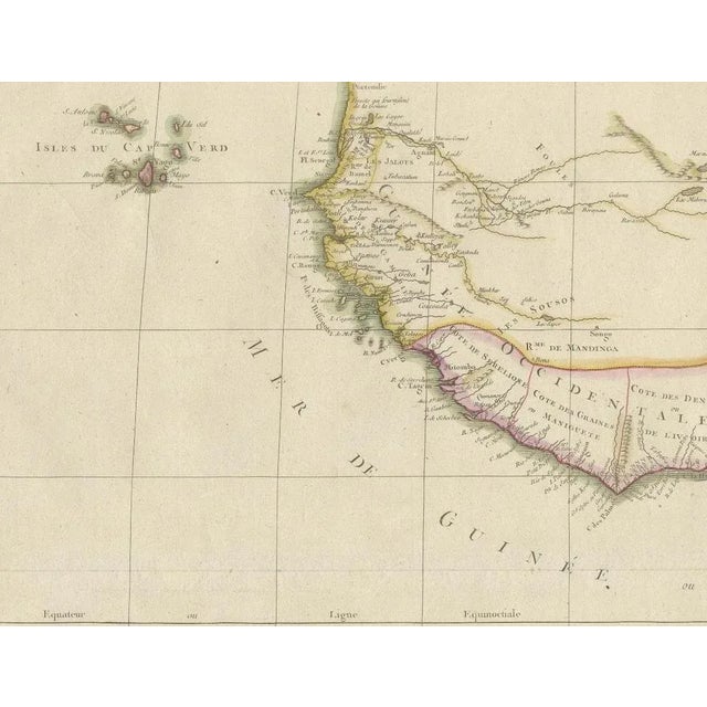 Antique Map of the Coast of Guinea and the Cape Verde Islands For Sale - Image 4 of 6