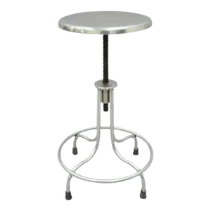 Late 20th Century Vintage Stainless Steel American Industrial Modern Steampunk Adjustable Stool