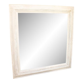 Extr Lrg. Late 19th Century Painted French Carved Mirror For Sale