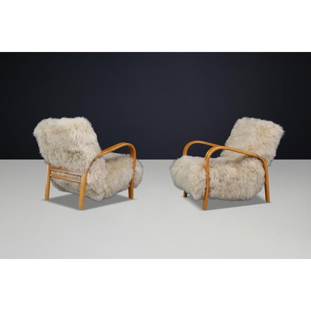 Czech Bentwood Lounge Chairs, 1940s, Set of 2 For Sale - Image 10 of 15