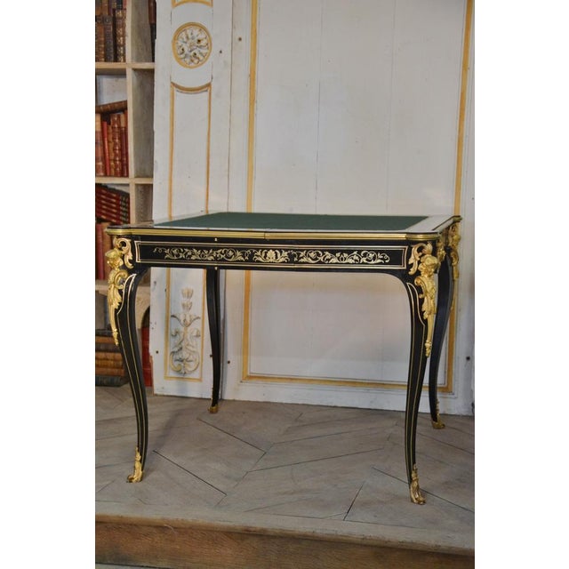 Napoleon III Darkened Wood Game Table For Sale - Image 4 of 18