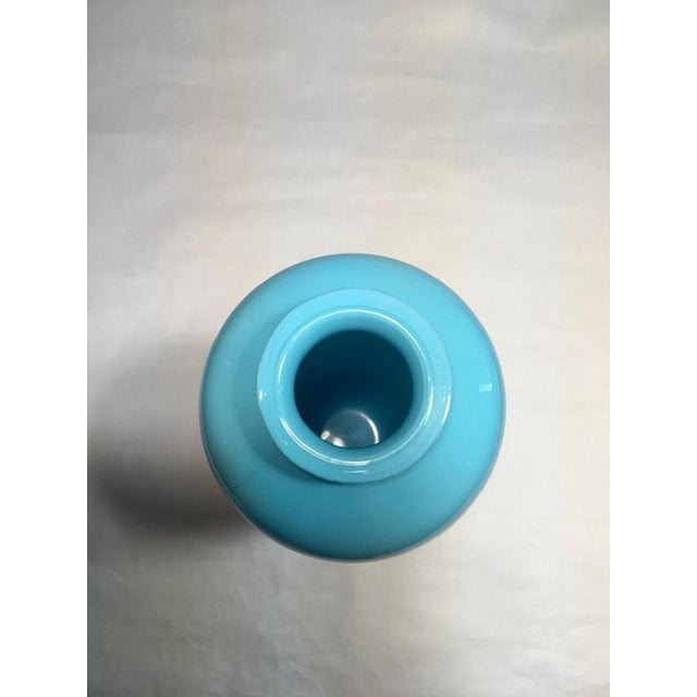 Italian Postmodern Design Murano Glass Light Blue Vase, 1990s For Sale - Image 11 of 18