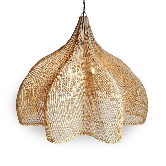 Matador Wicker Pendant Light Medium For Sale - Image 4 of 12